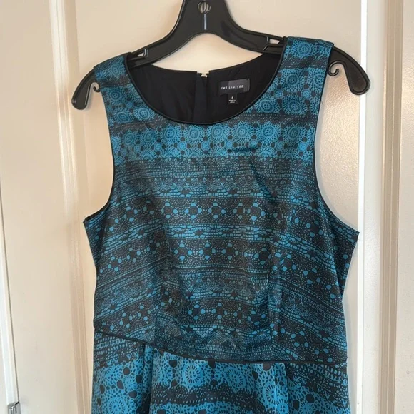 The Limited Blue and Black Patterned Mini Dress - Picture 2 of 12